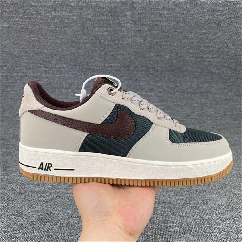 Women's Cream/Brown Air Force 1 Shoes Top 0261